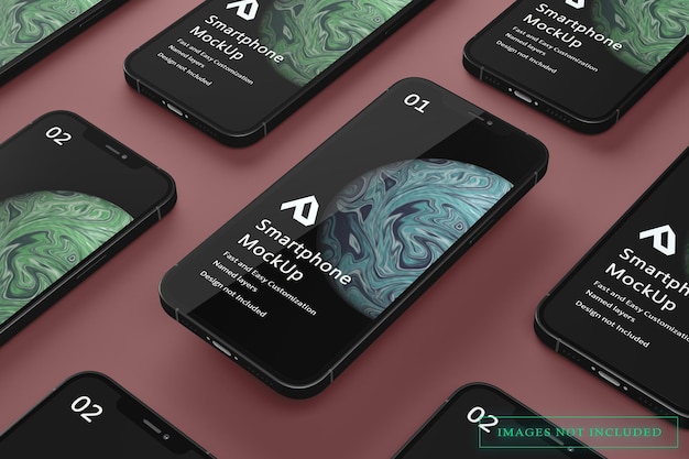 PSD realistische weergave van smartphone-mockup