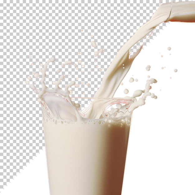 PSD realistische wereldmelkdag melk splash melk fles melkproduct geïsoleerd op transparante achtergrond