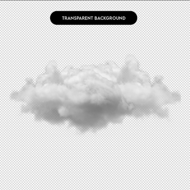 PSD realistische wolk png highresolution geïsoleerde wolk met doorzichtige achtergrond voor sky amp weather