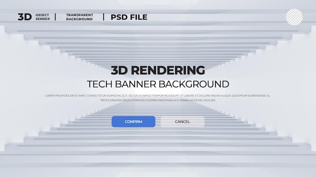 Realistisk 3D-rendering af HD abstrakt stige Perspektiv baggrundsskabelon psd-lagdeling