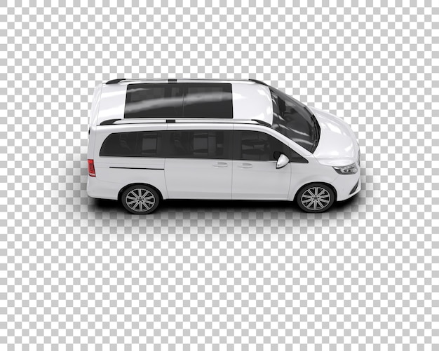 Realistisk bil isolert på bakgrunn 3D-rendering illustrasjon