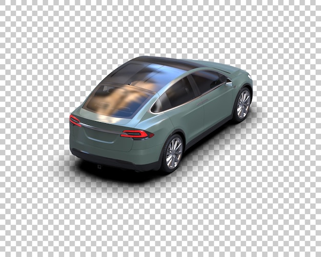 Realistisk bil isolert på bakgrunn 3D-rendering illustrasjon