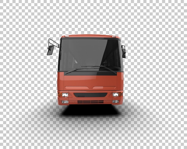 Realistisk bus isoleret på baggrund 3D-rendering illustration