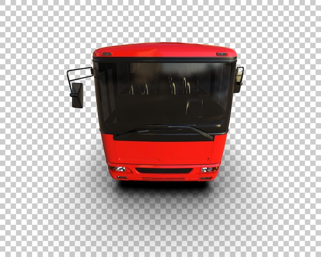 Realistisk bus isoleret på baggrund 3D-rendering illustration