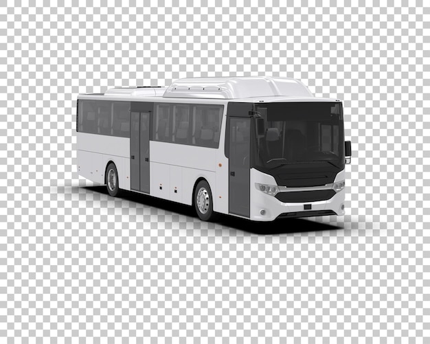 Realistisk buss isolerad på bakgrund 3D-rendera illustration