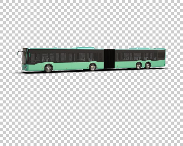 Realistisk buss isolert på bakgrunn 3D-rendering illustrasjon