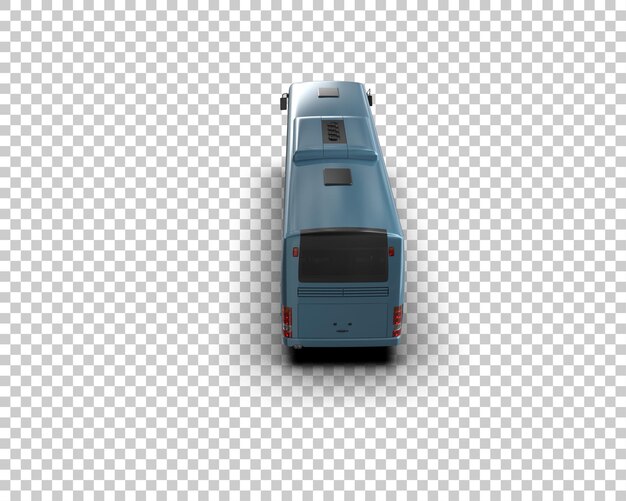 Realistisk buss isolert på bakgrunn 3D-rendering illustrasjon