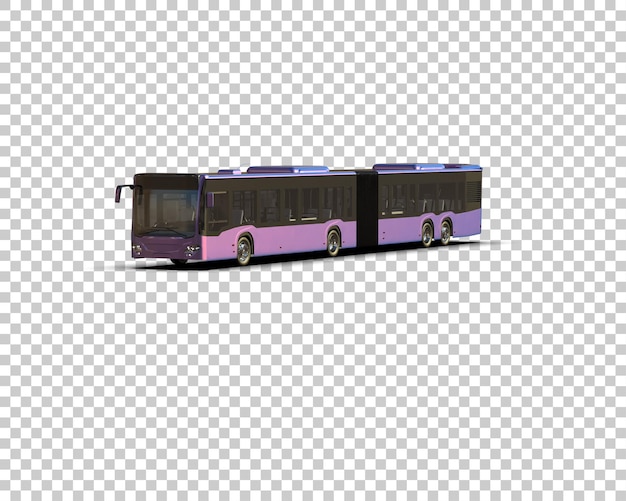 Realistisk buss isolert på bakgrunn 3D-rendering illustrasjon
