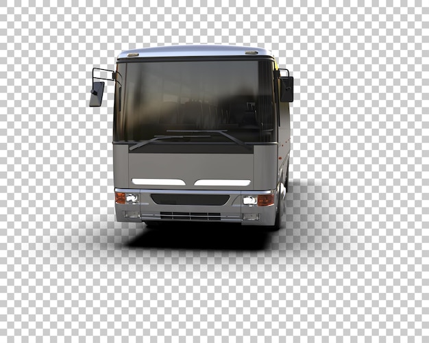 Realistisk buss isolert på bakgrunn 3D-rendering illustrasjon