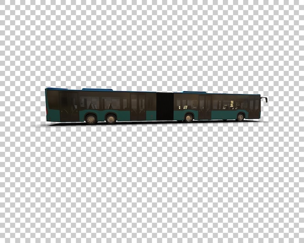 Realistisk buss isolert på bakgrunn 3D-rendering illustrasjon