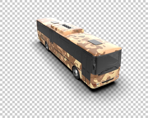 Realistisk buss isolert på bakgrunn 3D-rendering illustrasjon