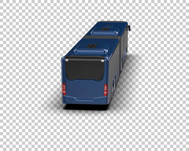 Realistisk buss isolert på bakgrunn 3D-rendering illustrasjon