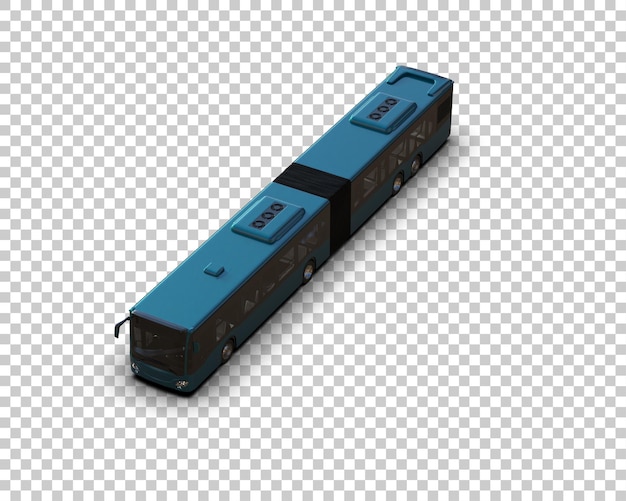 Realistisk buss isolert på bakgrunn 3D-rendering illustrasjon