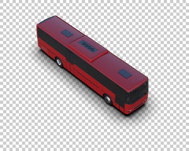 Realistisk buss isolert på bakgrunn 3D-rendering illustrasjon