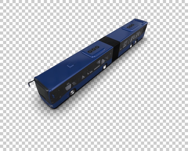 Realistisk buss isolert på bakgrunn 3D-rendering illustrasjon
