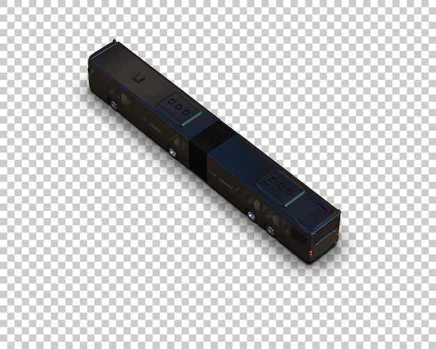 Realistisk buss isolert på bakgrunn 3D-rendering illustrasjon