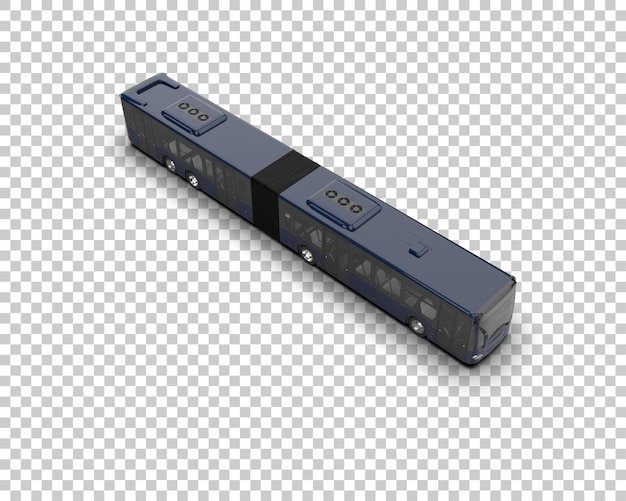 Realistisk buss isolert på bakgrunn 3D-rendering illustrasjon