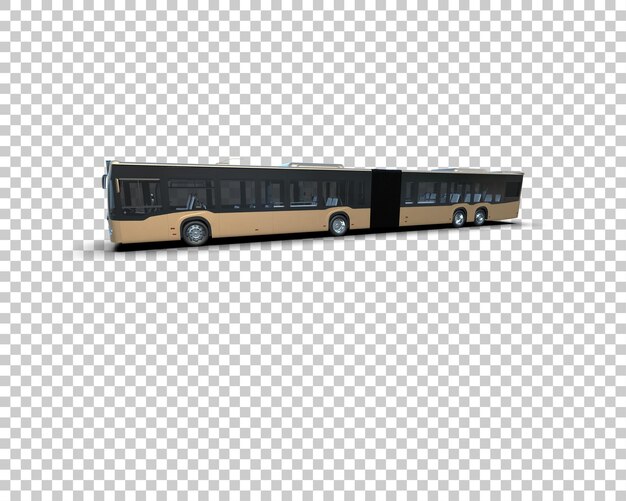 Realistisk buss isolert på bakgrunn 3D-rendering illustrasjon