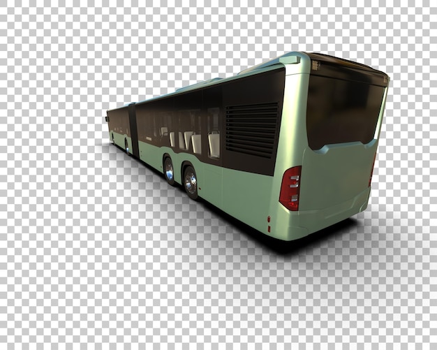 Realistisk buss isolert på bakgrunn 3D-rendering illustrasjon