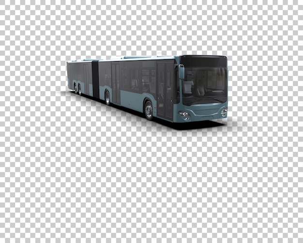 Realistisk buss isolert på bakgrunn 3D-rendering illustrasjon