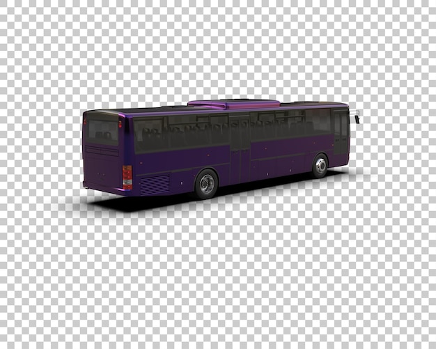 Realistisk buss isolert på bakgrunn 3D-rendering illustrasjon