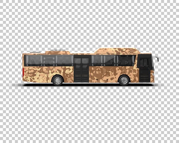 Realistisk buss isolert på bakgrunn 3D-rendering illustrasjon