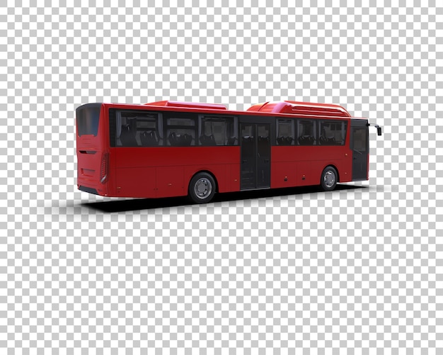 Realistisk buss isolert på bakgrunn 3D-rendering illustrasjon