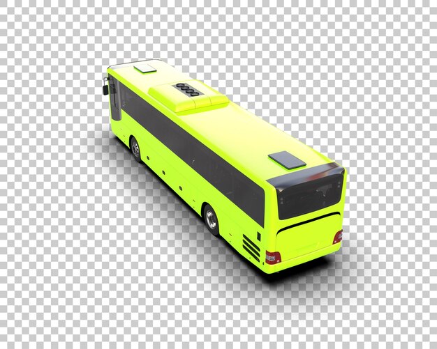 Realistisk buss isolert på bakgrunn 3D-rendering illustrasjon