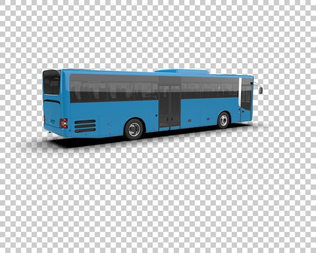 Realistisk buss isolert på bakgrunn 3D-rendering illustrasjon