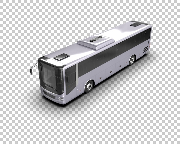 Realistisk buss isolert på bakgrunn 3D-rendering illustrasjon