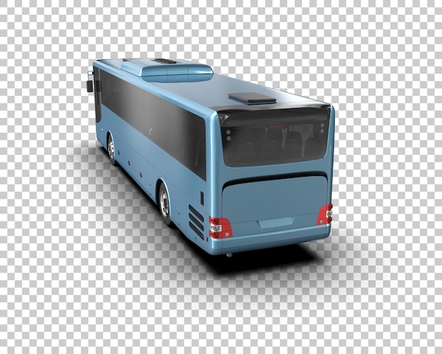 Realistisk buss isolert på bakgrunn 3D-rendering illustrasjon