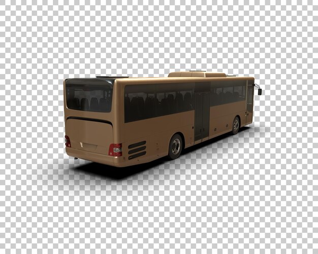 Realistisk buss isolert på bakgrunn 3D-rendering illustrasjon