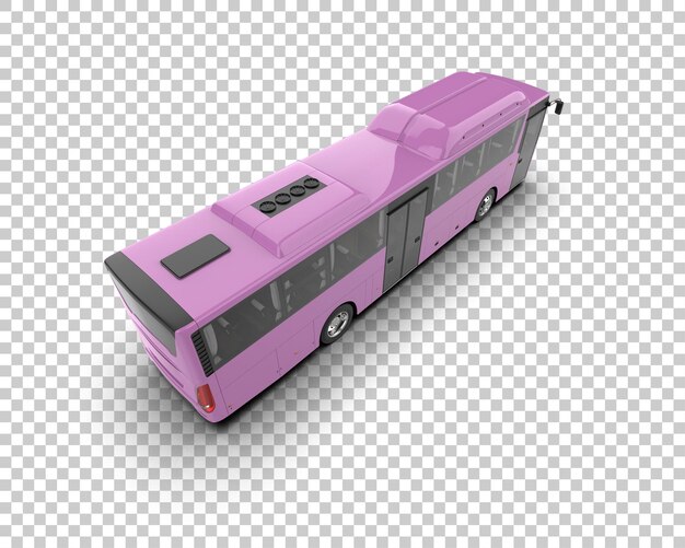 Realistisk buss isolert på bakgrunn 3D-rendering illustrasjon