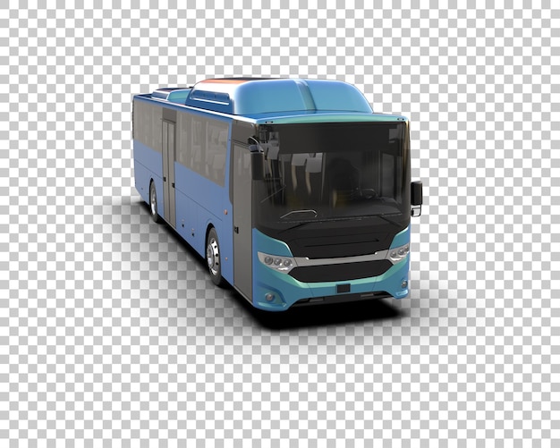Realistisk buss isolert på bakgrunn 3D-rendering illustrasjon