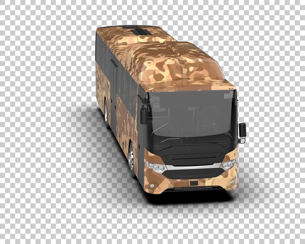 Realistisk buss isolert på bakgrunn 3D-rendering illustrasjon