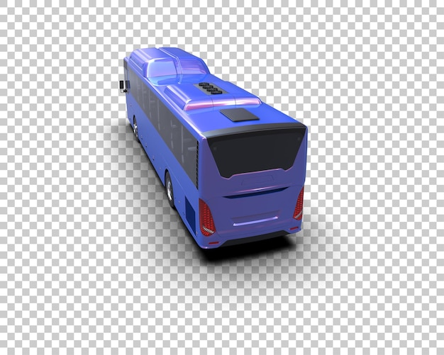 Realistisk buss isolert på bakgrunn 3D-rendering illustrasjon