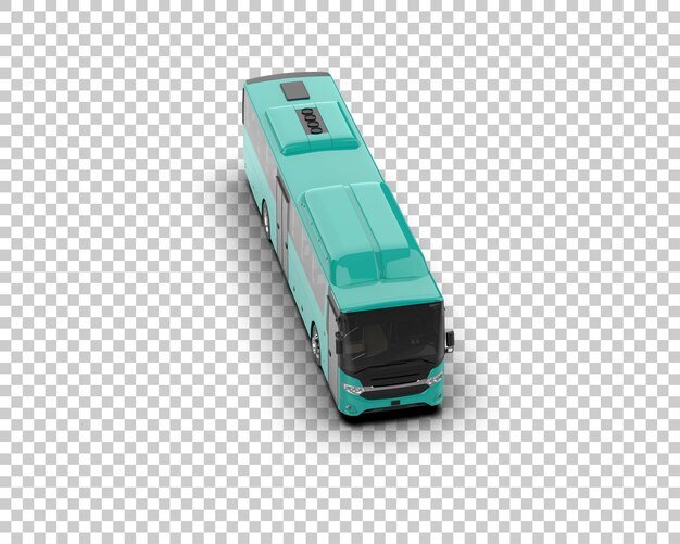Realistisk buss isolert på bakgrunn 3D-rendering illustrasjon