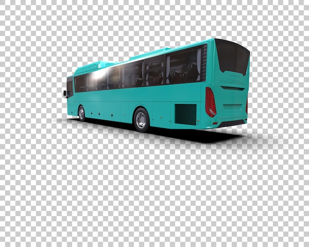 Realistisk buss isolert på bakgrunn 3D-rendering illustrasjon