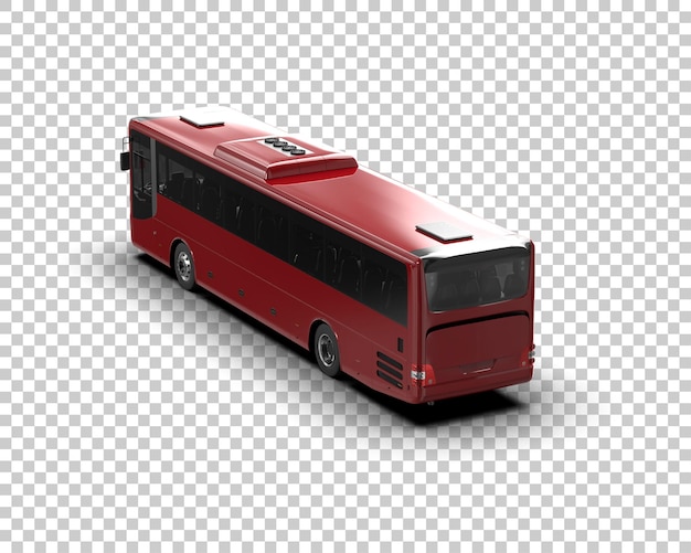Realistisk buss isolert på bakgrunn 3D-rendering illustrasjon