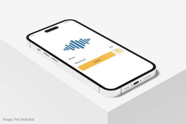 Realistisk Phone 14 Pro Max Mockup Design