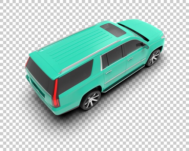 Realistisk SUV isolert på bakgrunn 3D-rendering illustrasjon