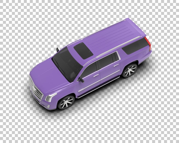 Realistisk SUV isolert på bakgrunn 3D-rendering illustrasjon
