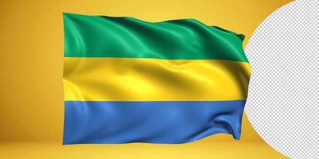 Realistyczna Flaga Gabonu Na Przezroczystym Png