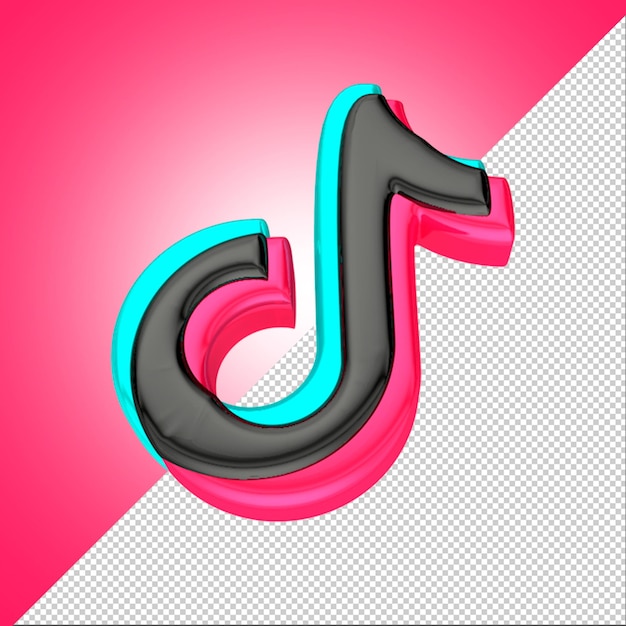 Realistyczna ikona TikTok 3D