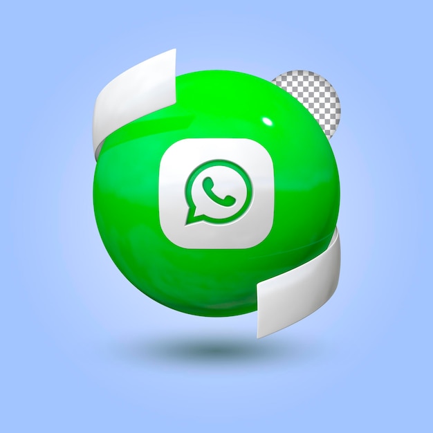 Realistyczna Ikona Whatsapp Renderowanie 3d Premium Psd