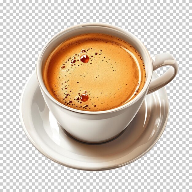 PSD realistyczna kawa piękna latte odizolowana na przezroczystym tle