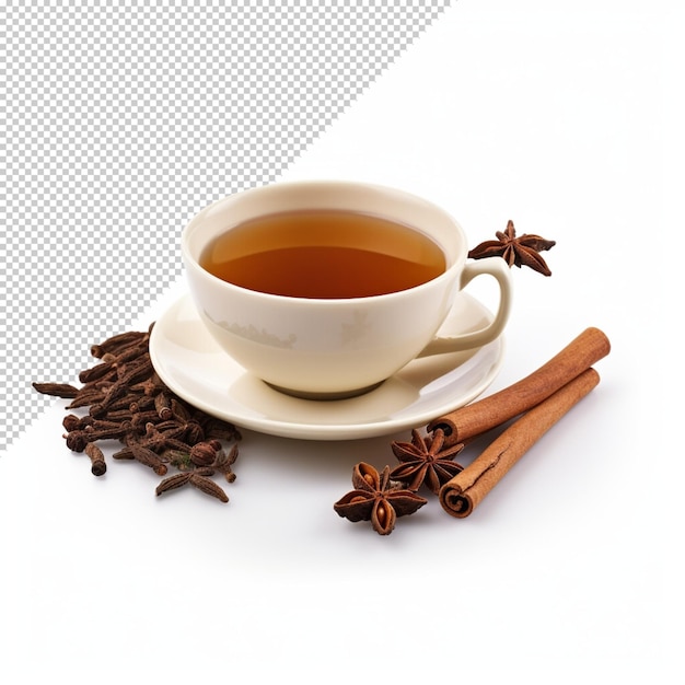 PSD realistyczna kompozycja herbaty z izolowaną ilustracją