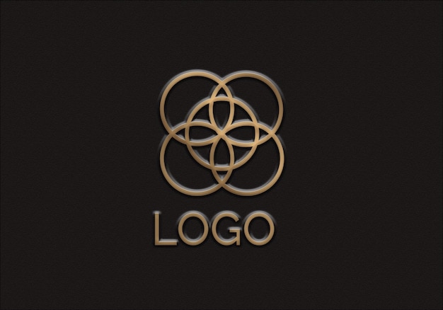 Realistyczna makieta Logo z kolorowym tłem
