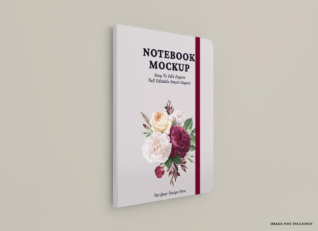 realistyczna makieta okładki notebooka