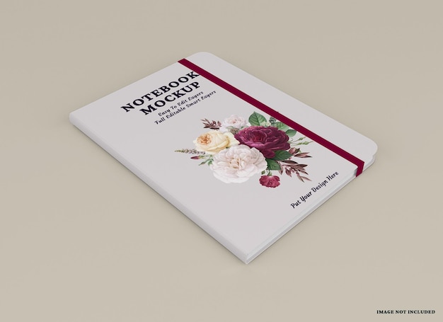 realistyczna makieta okładki notebooka